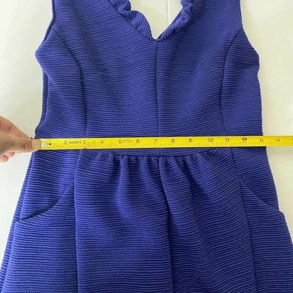 Anthropologie Maeve NWT Blue Ottoman Cocktail Dress Size Petite Small. - Picture 13 of 15